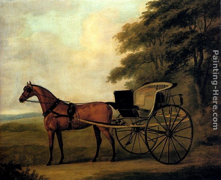 John Nost Sartorius A Horse And Carriage In A Landscape